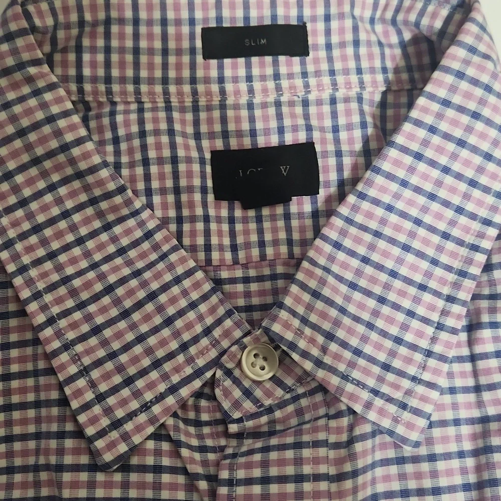 J. Crew Men's Plaid Button Down Shirts Slim Fit Size Large